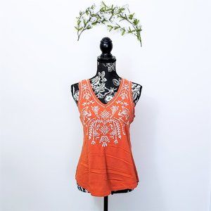 Sonoma Orange Boho Tank Top